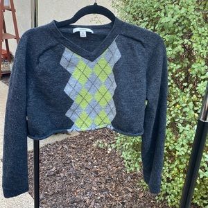 Cropped Sweater Made In Hong Kong